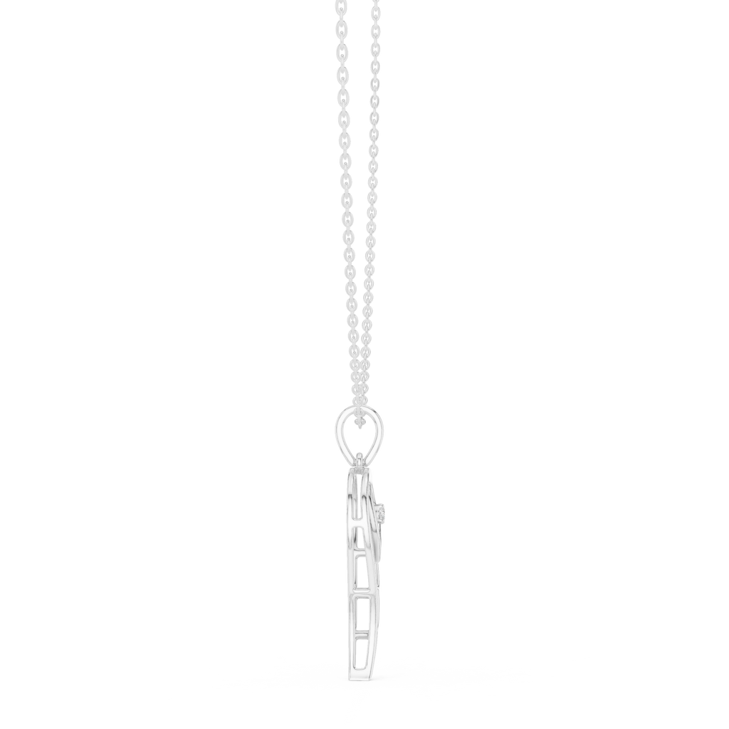 Heart Angel Wing Pendant Necklace