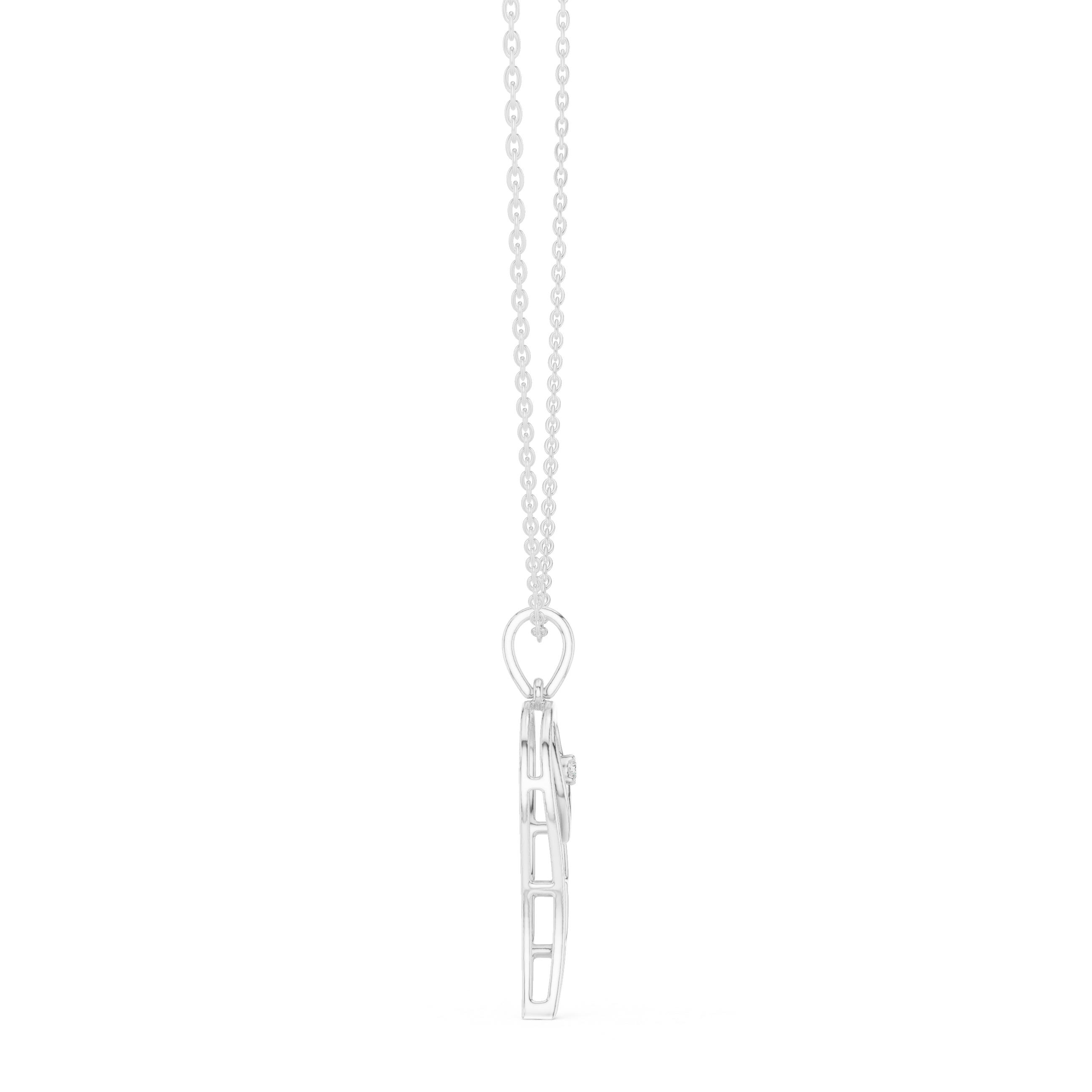 Heart Angel Wing Pendant Necklace