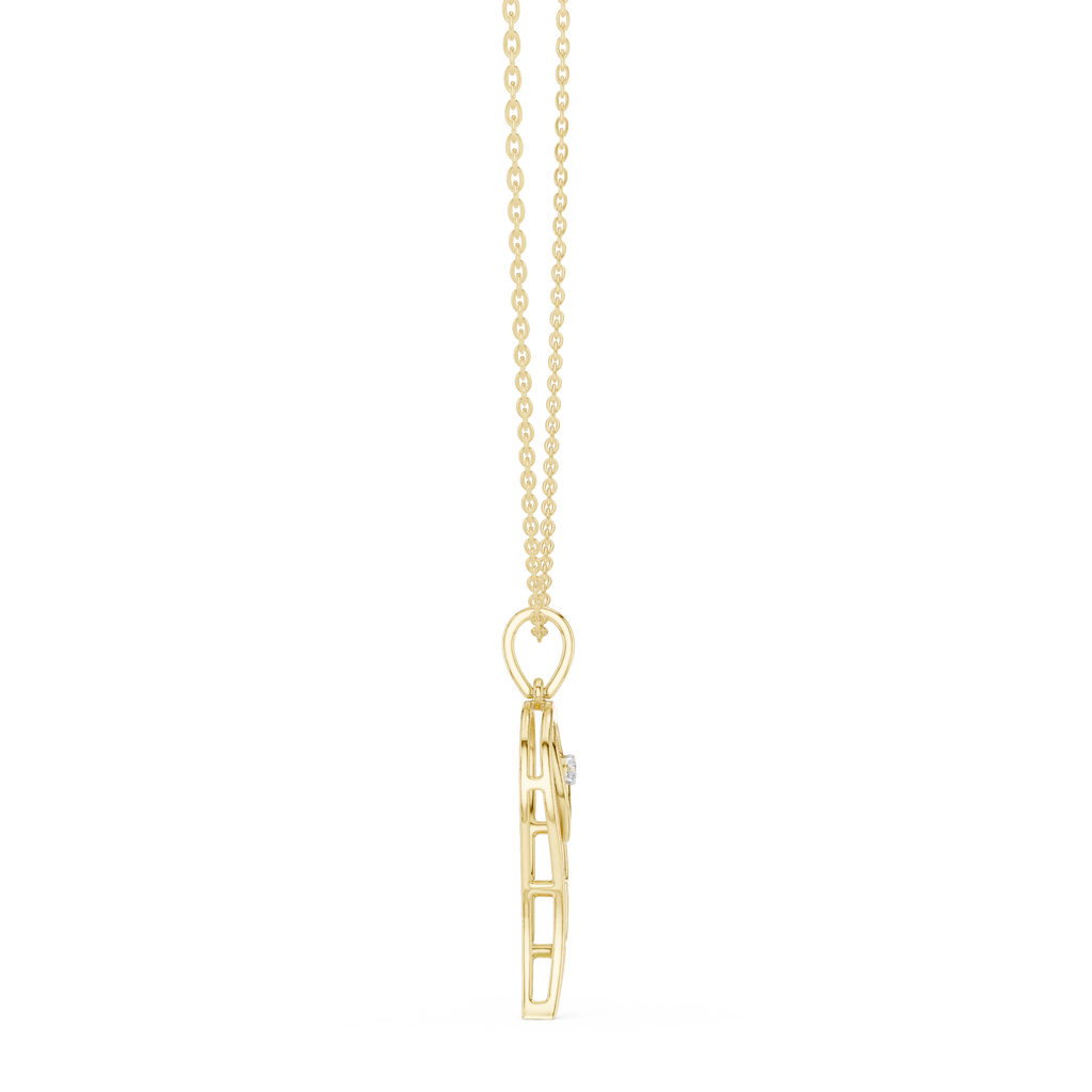 Heart Angel Wing Pendant Necklace