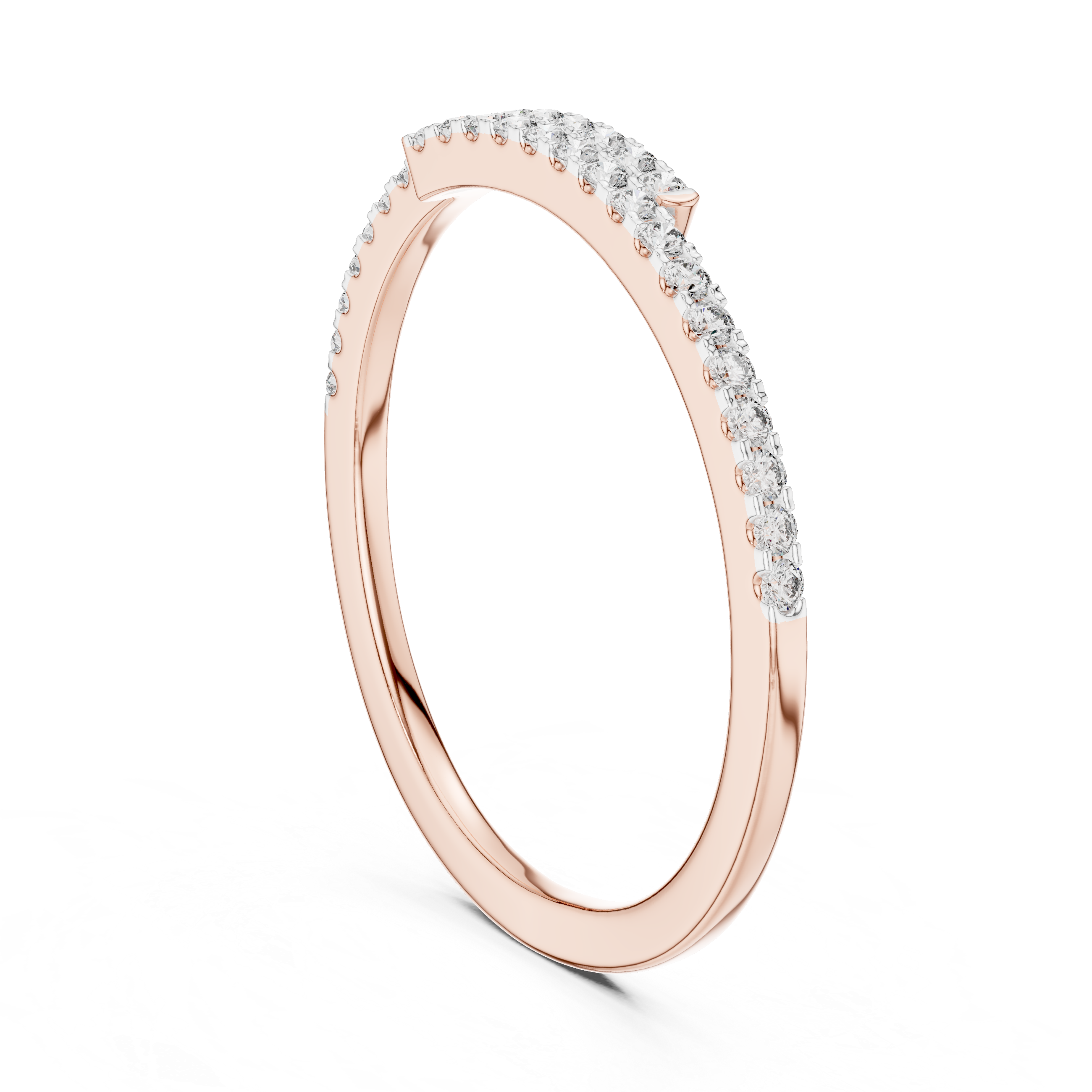 Double Row Pavé Diamond Ring