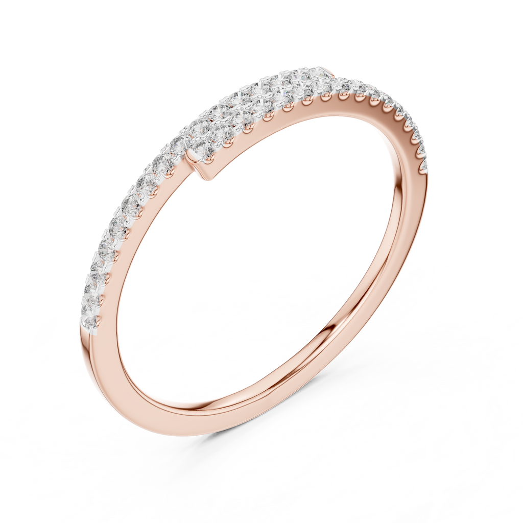 Double Row Pavé Diamond Ring