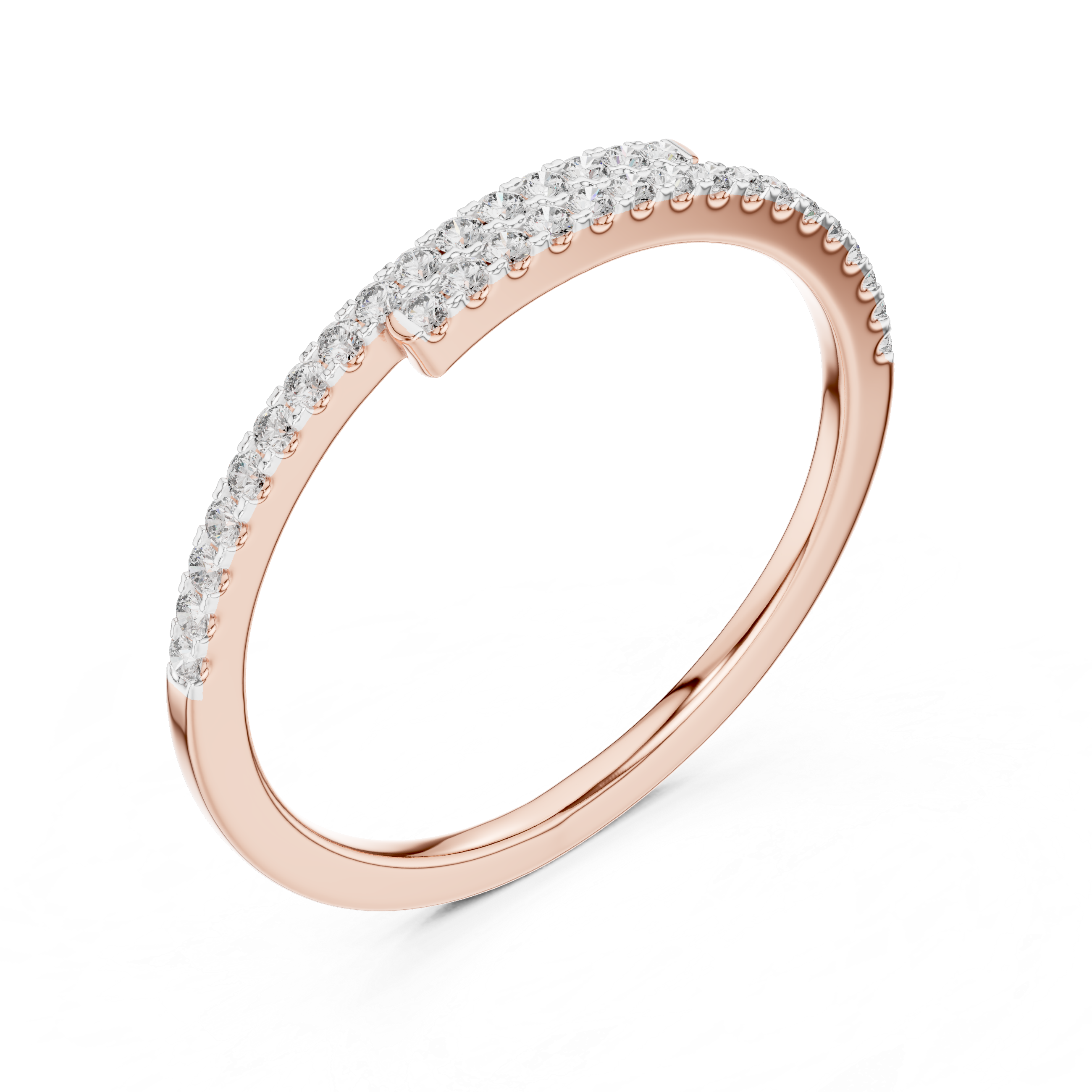 Double Row Pavé Diamond Ring