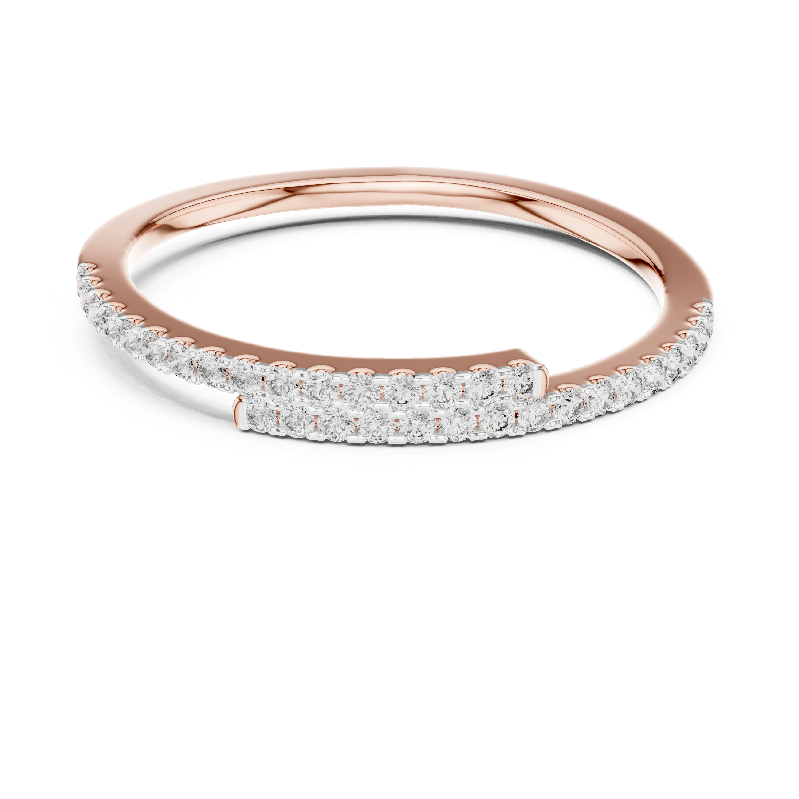 Double Row Pavé Diamond Ring