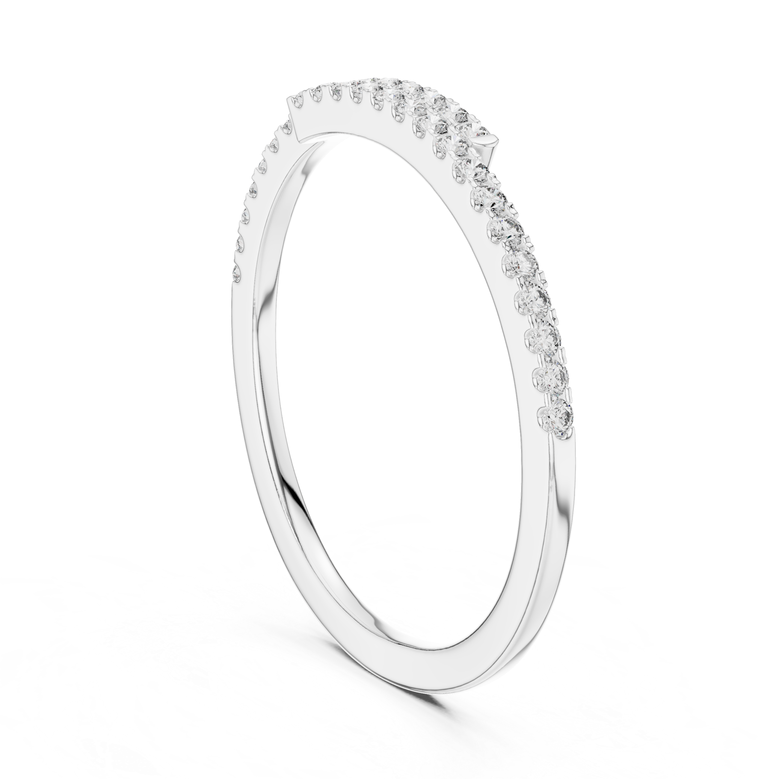 Double Row Pavé Diamond Ring