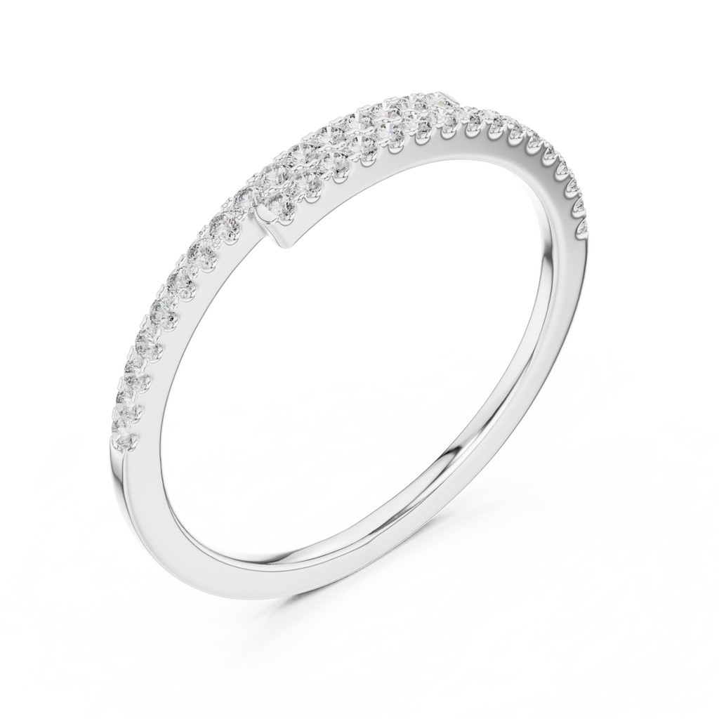 Double Row Pavé Diamond Ring