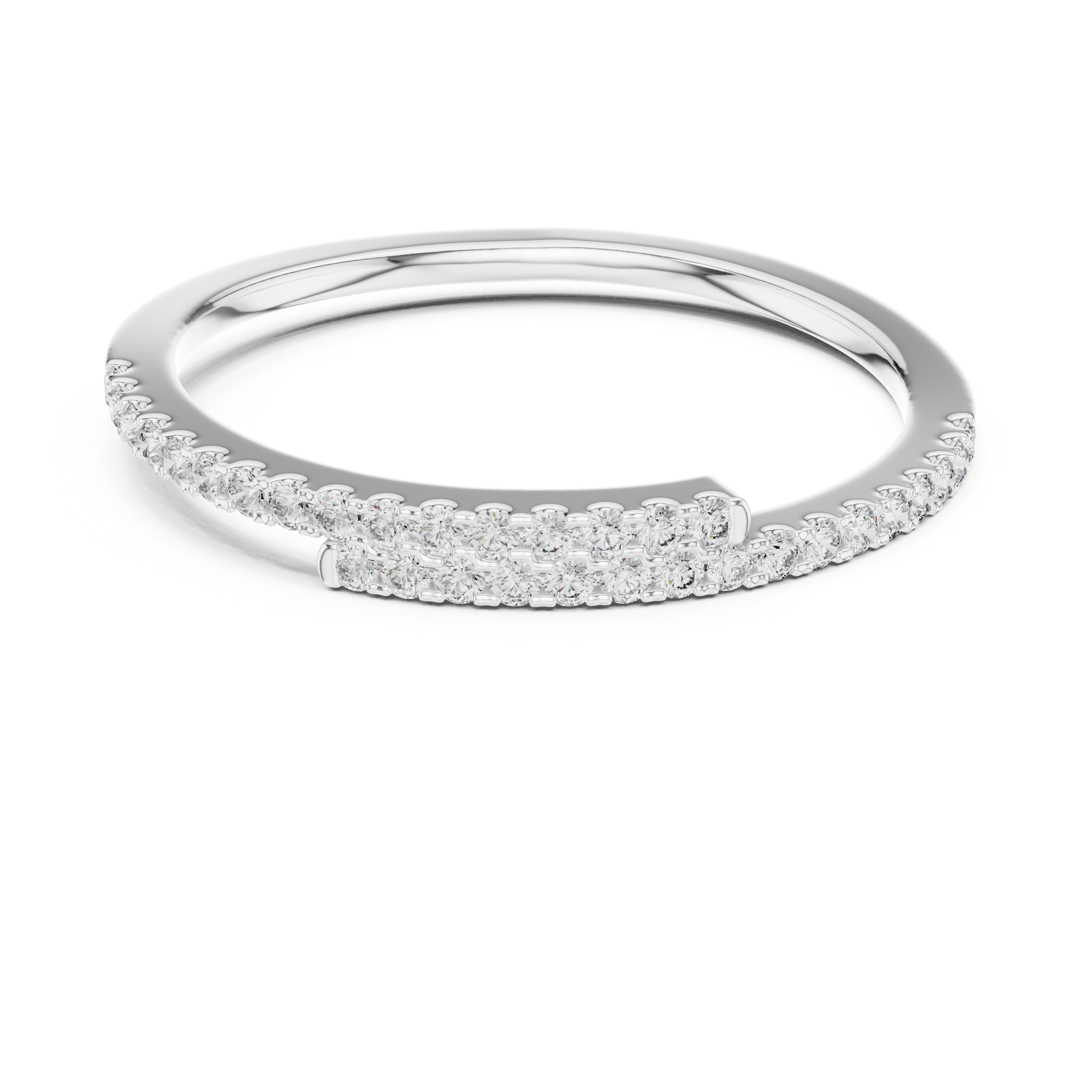Double Row Pavé Diamond Ring
