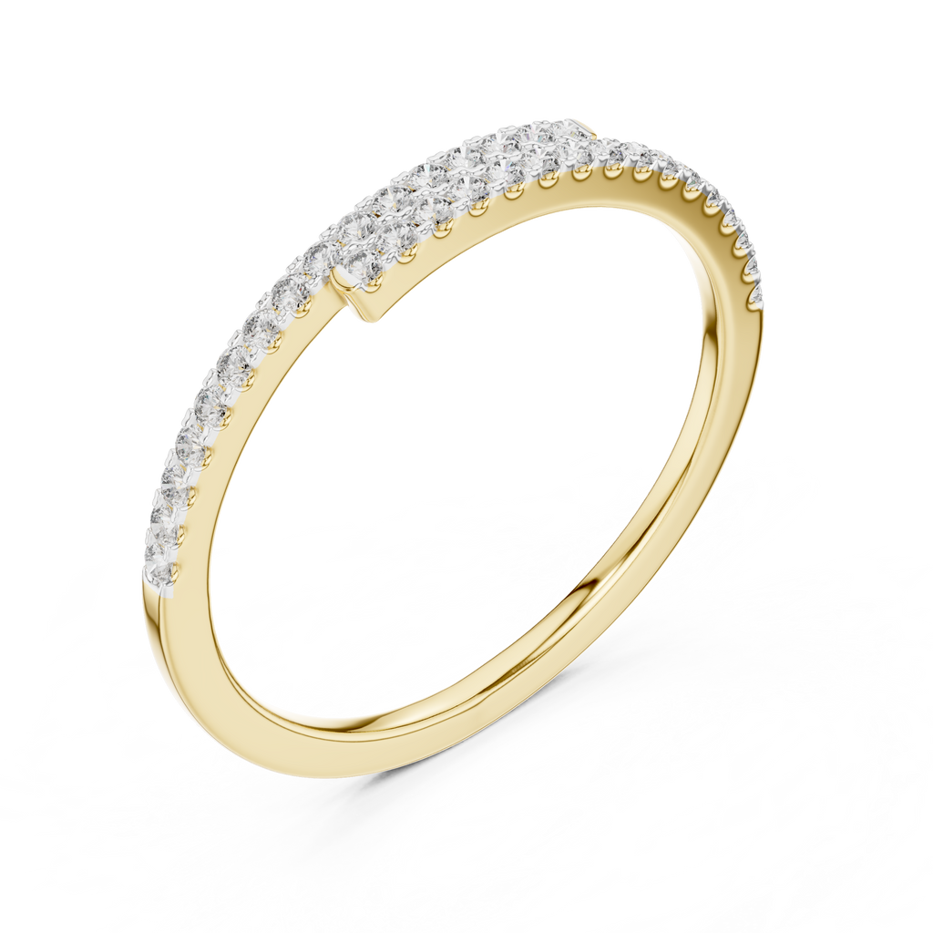 Double Row Pavé Diamond Ring