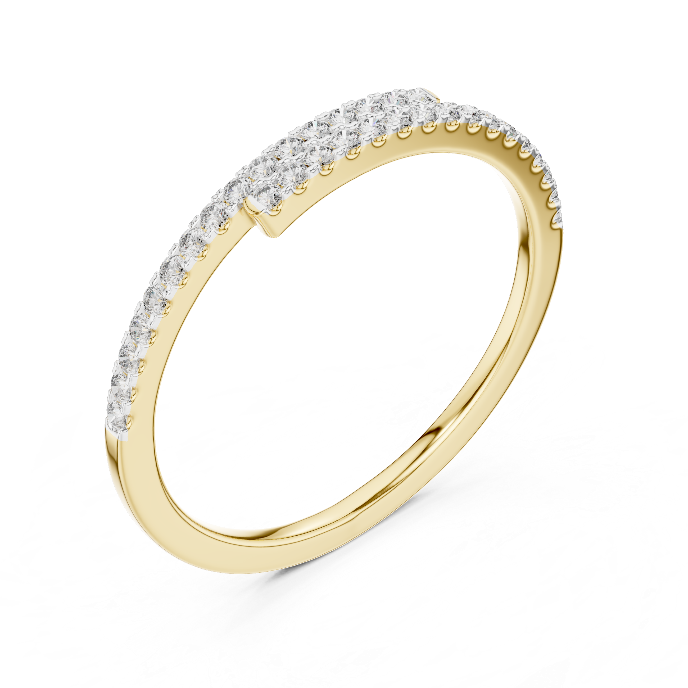 Double Row Pavé Diamond Ring