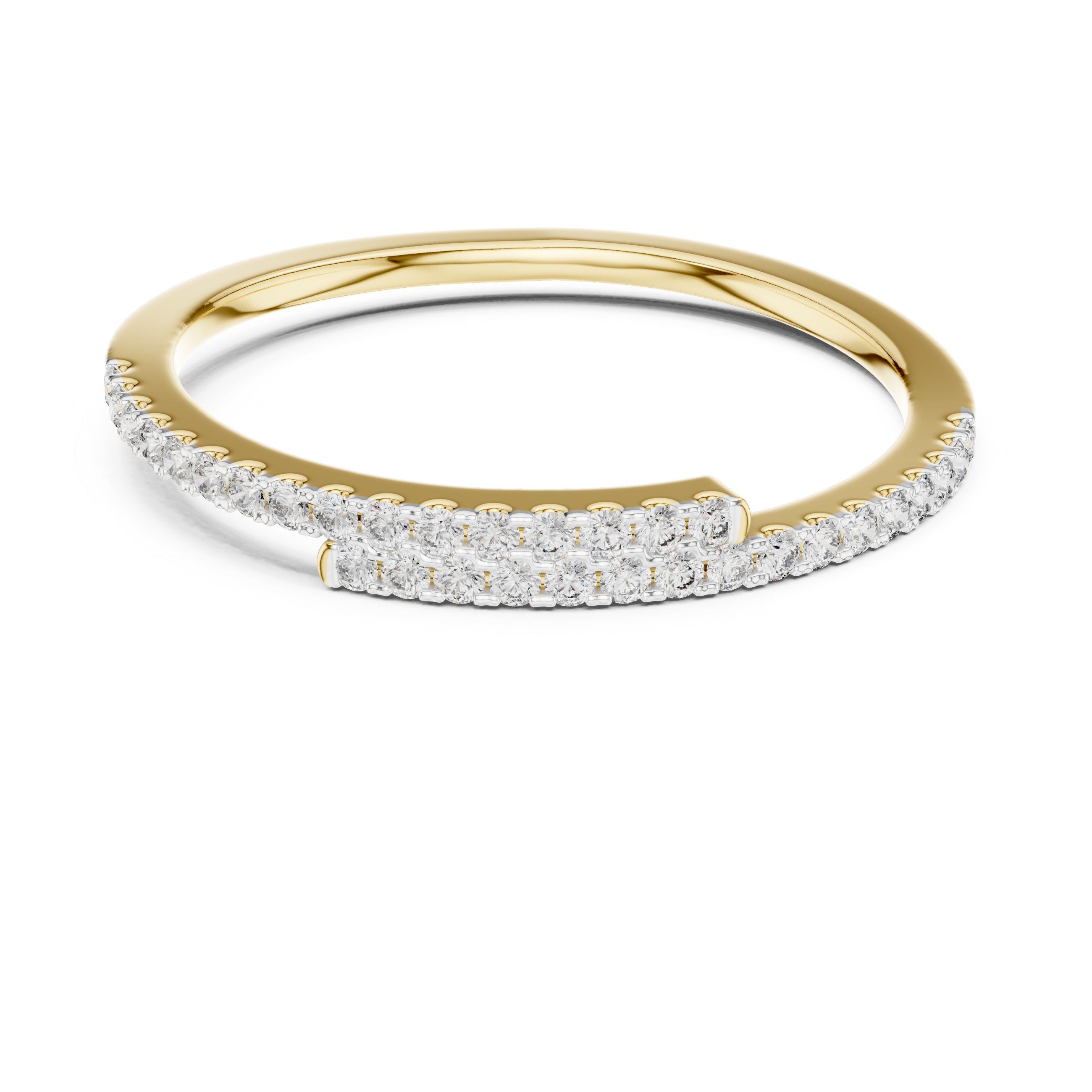 Double Row Pavé Diamond Ring