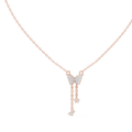 Lab Grown Diamond Butterfly Lariat Necklace