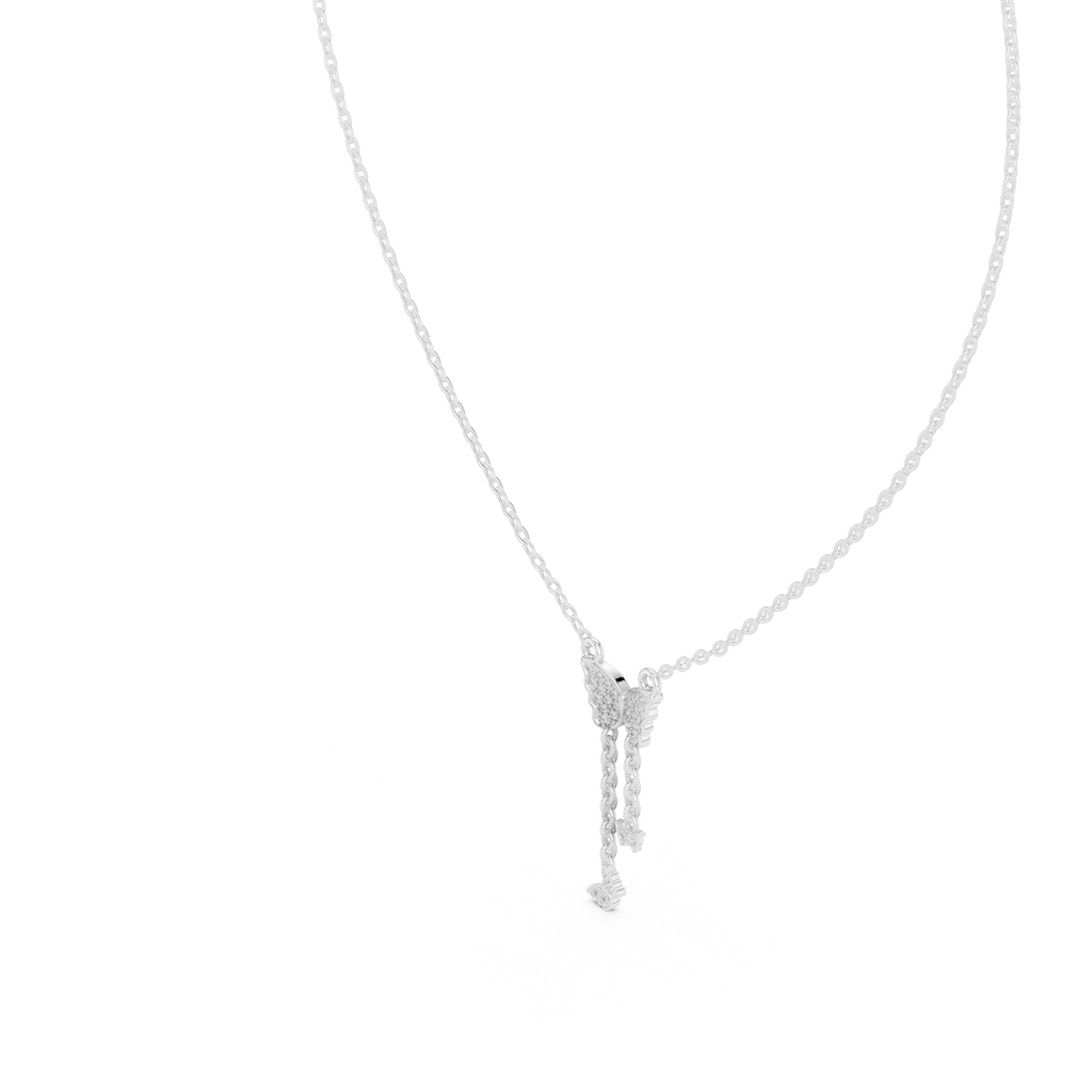 Lab Grown Diamond Butterfly Lariat Necklace