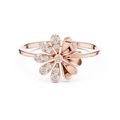 Elegant Flower Design Diamond Ring