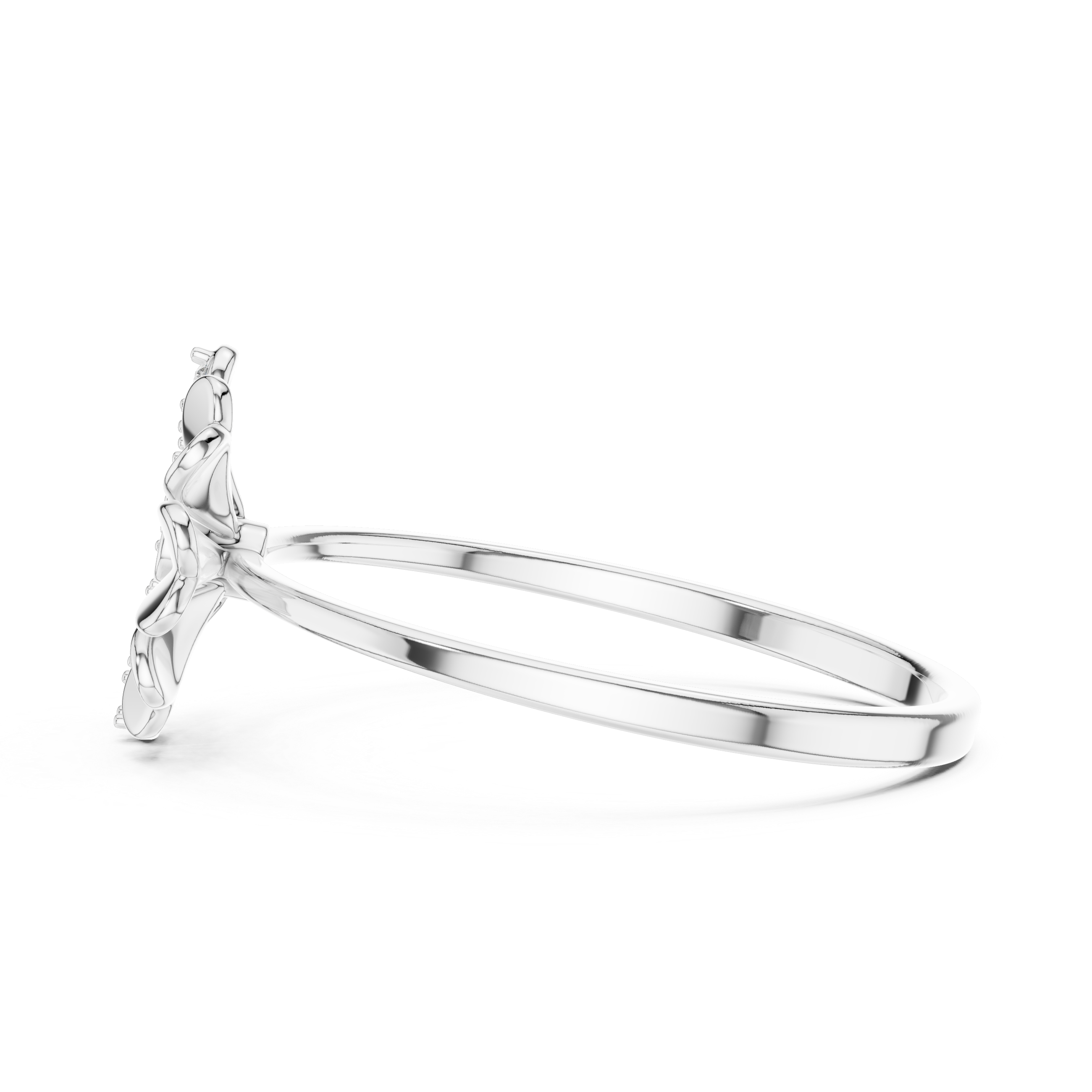 Elegant Flower Design Diamond Ring