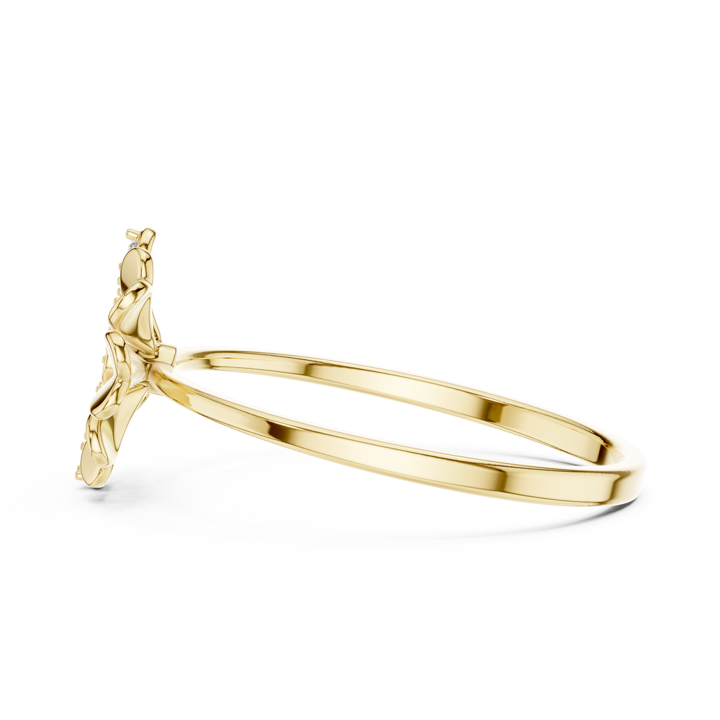 Elegant Flower Design Diamond Ring