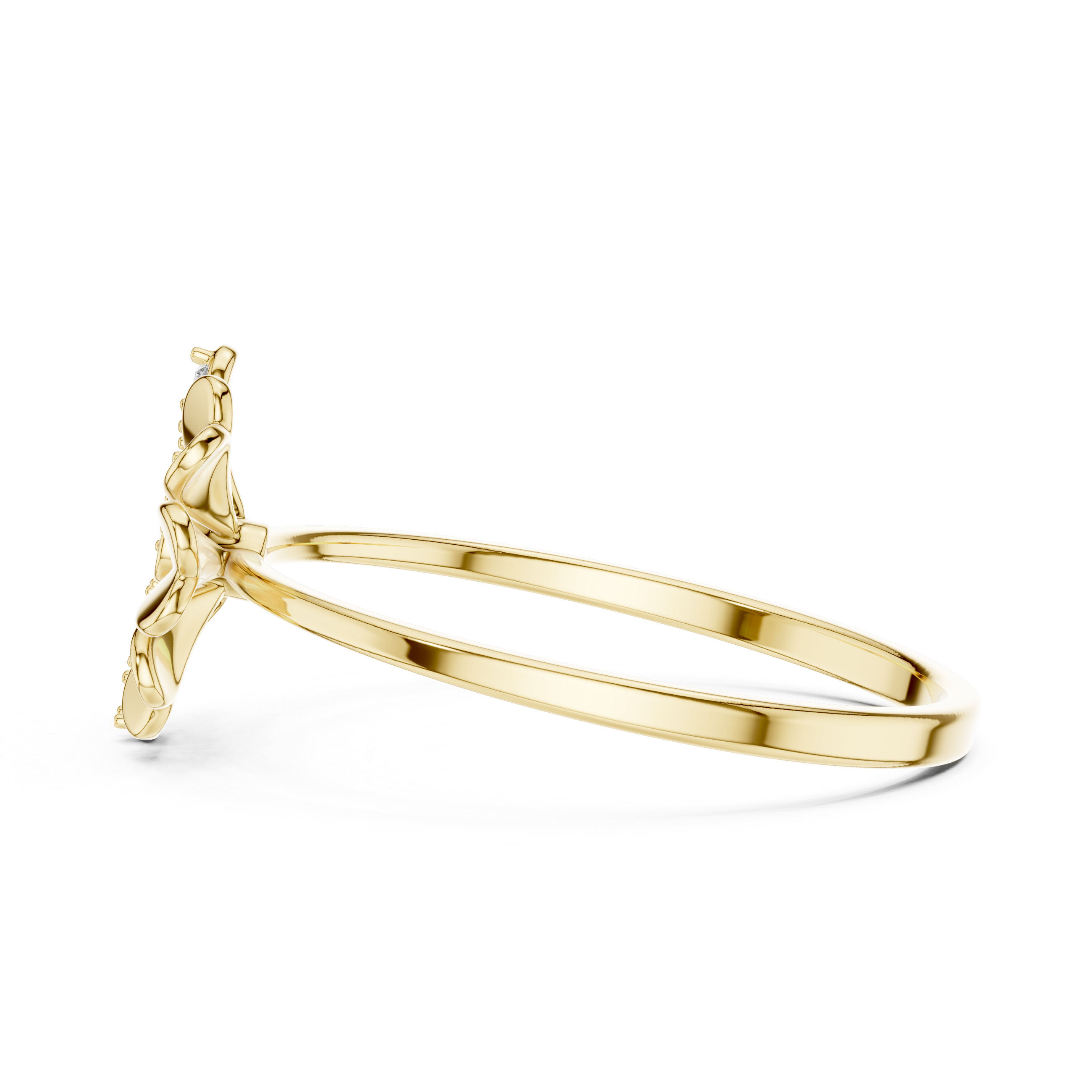 Elegant Flower Design Diamond Ring