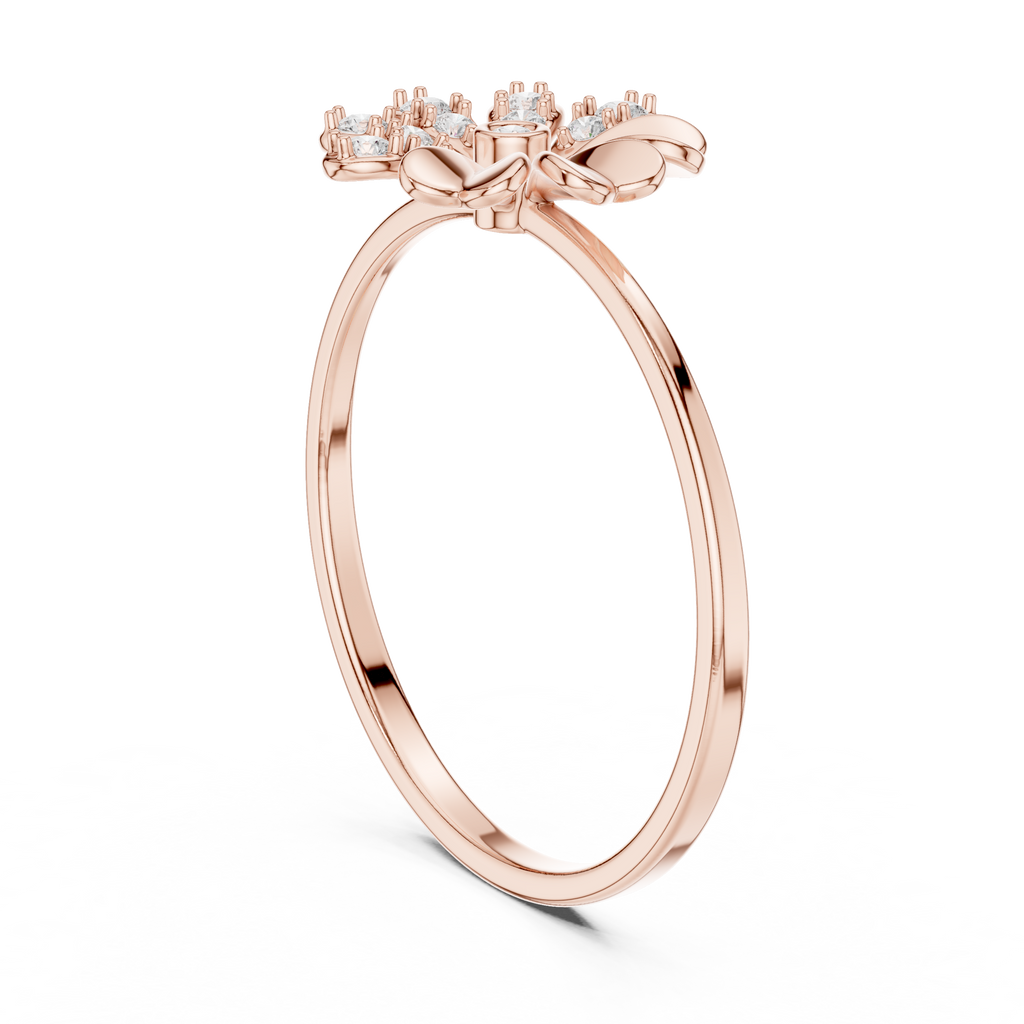 Elegant Flower Design Diamond Ring