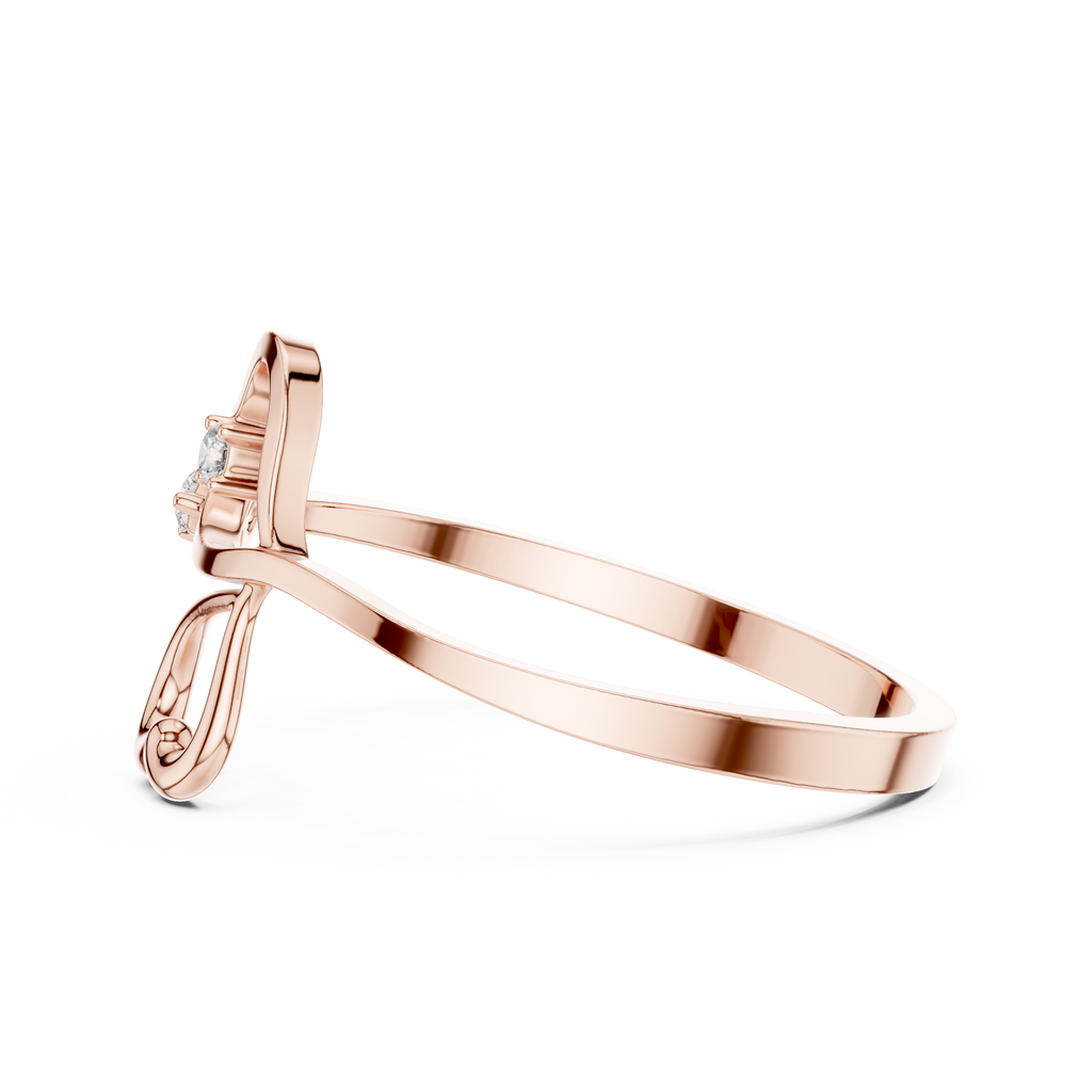 Dual Heart Diamond Ring