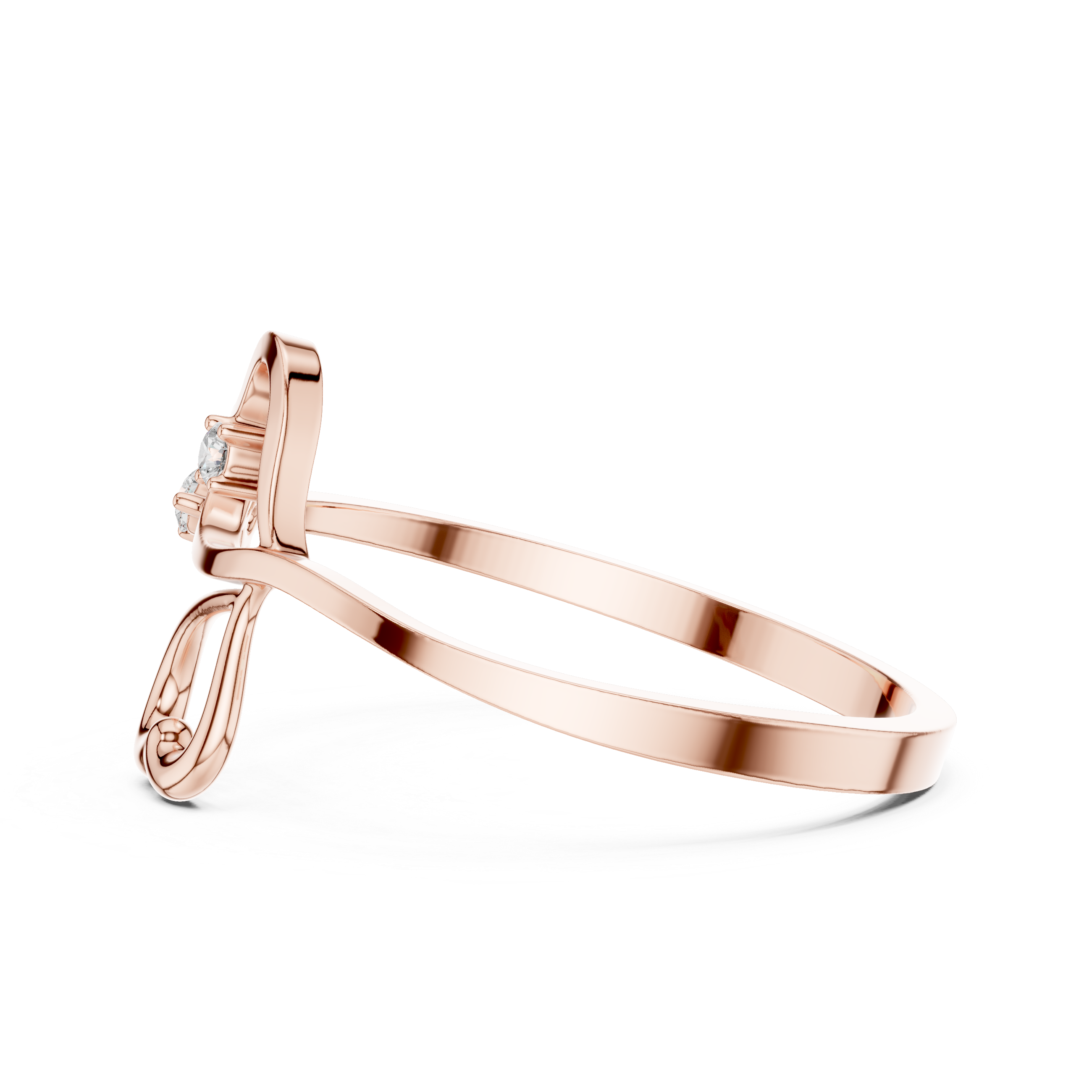 Dual Heart Diamond Ring