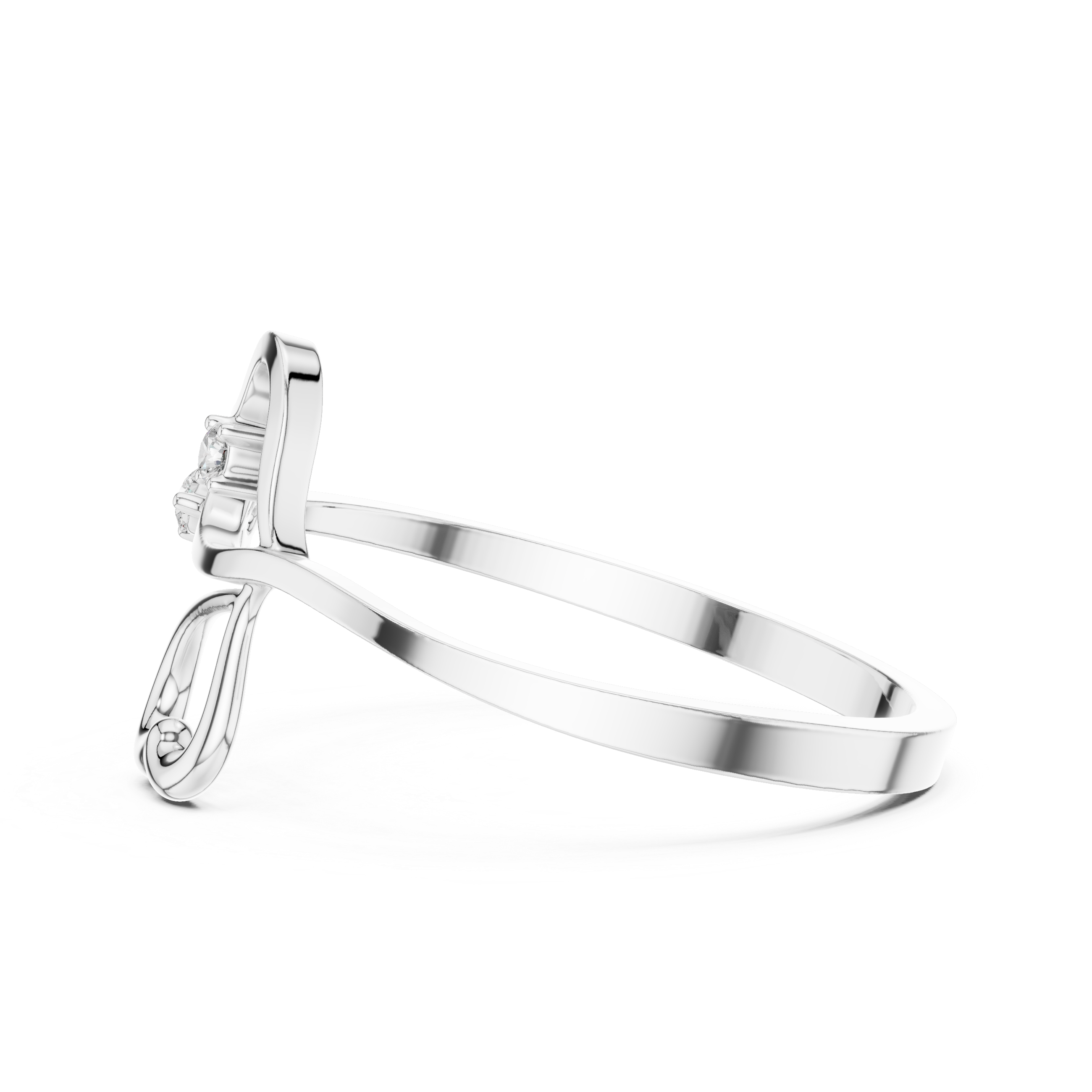 Dual Heart Diamond Ring