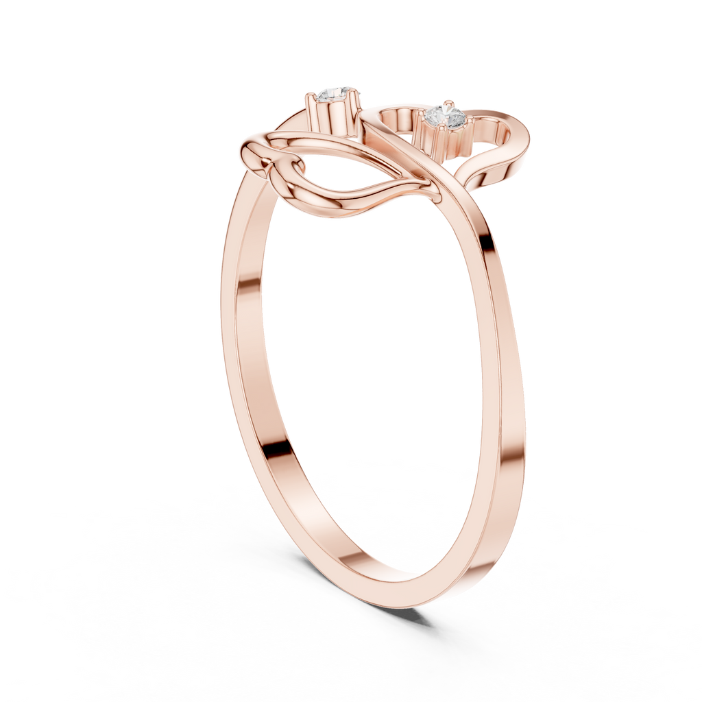 Dual Heart Diamond Ring