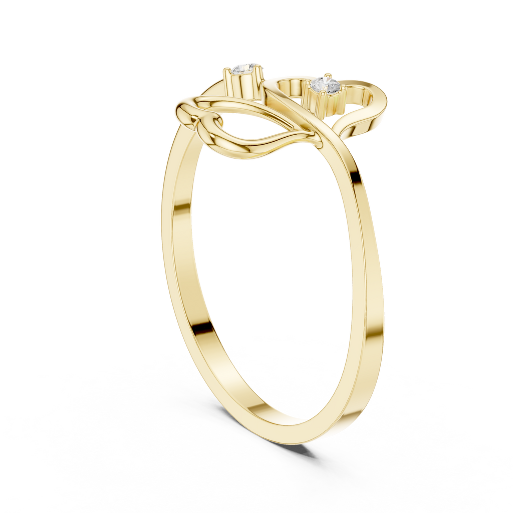 Dual Heart Diamond Ring