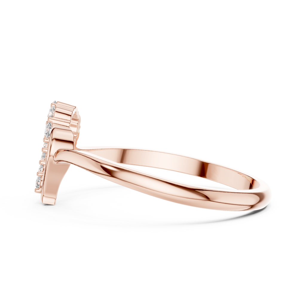 Open Heart Diamond Ring