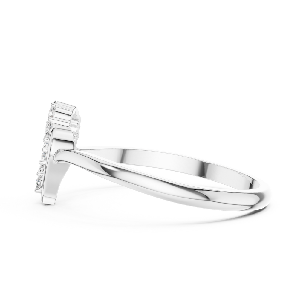 Open Heart Diamond Ring