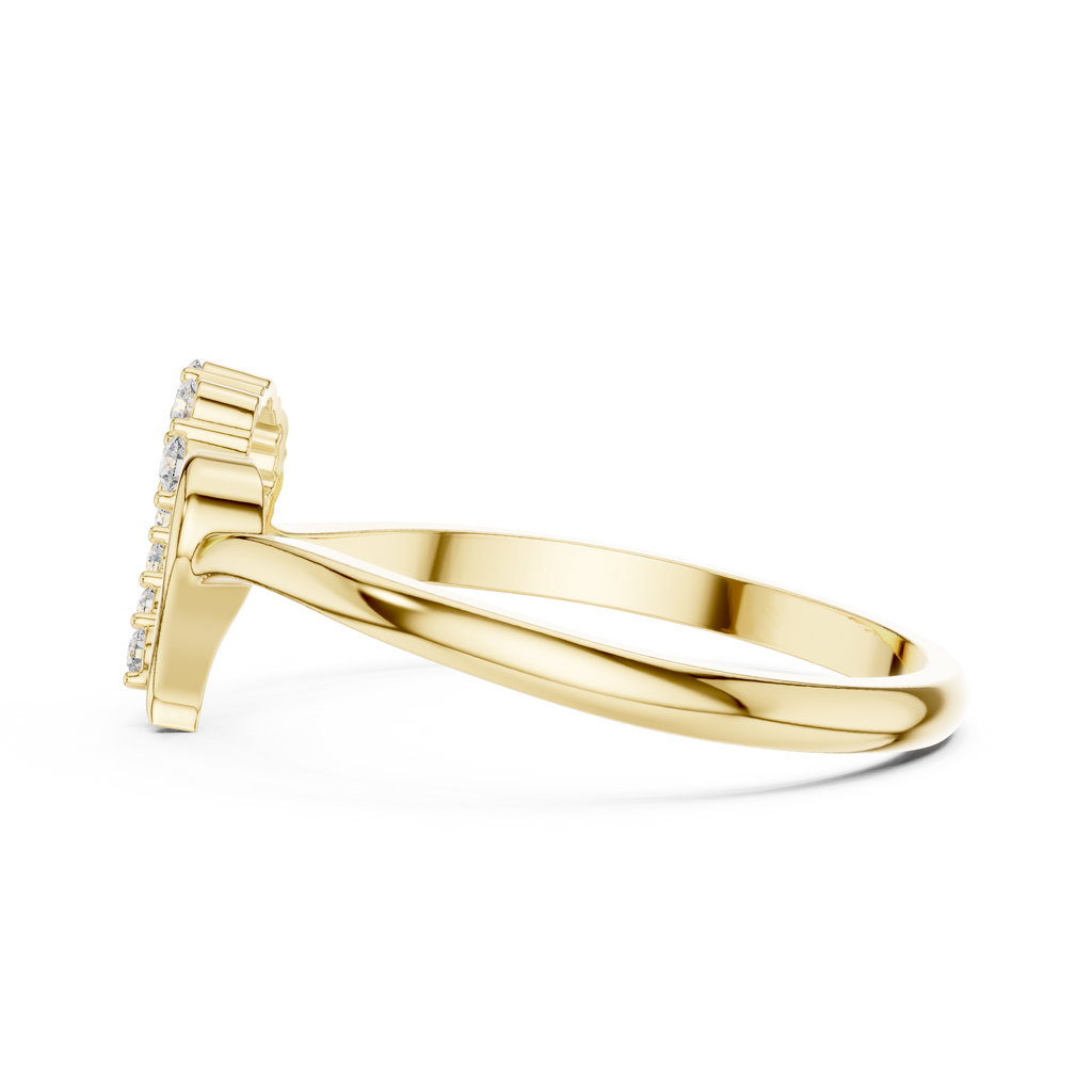 Open Heart Diamond Ring