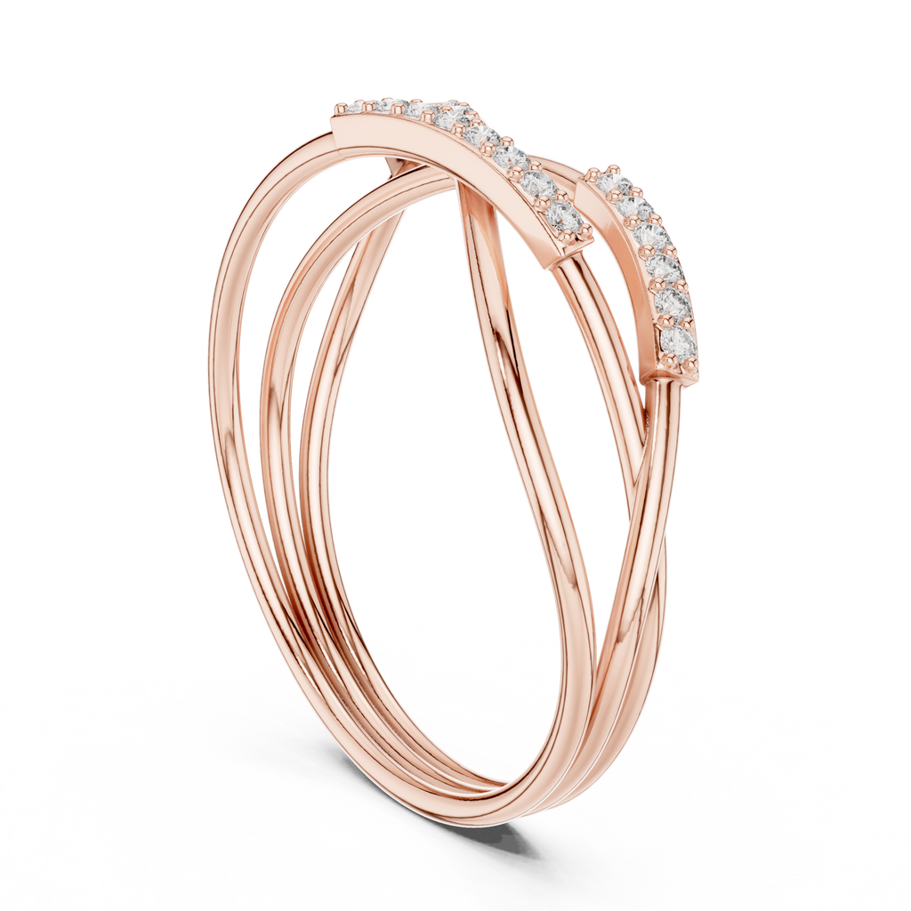 Double Row Diamond Band Ring