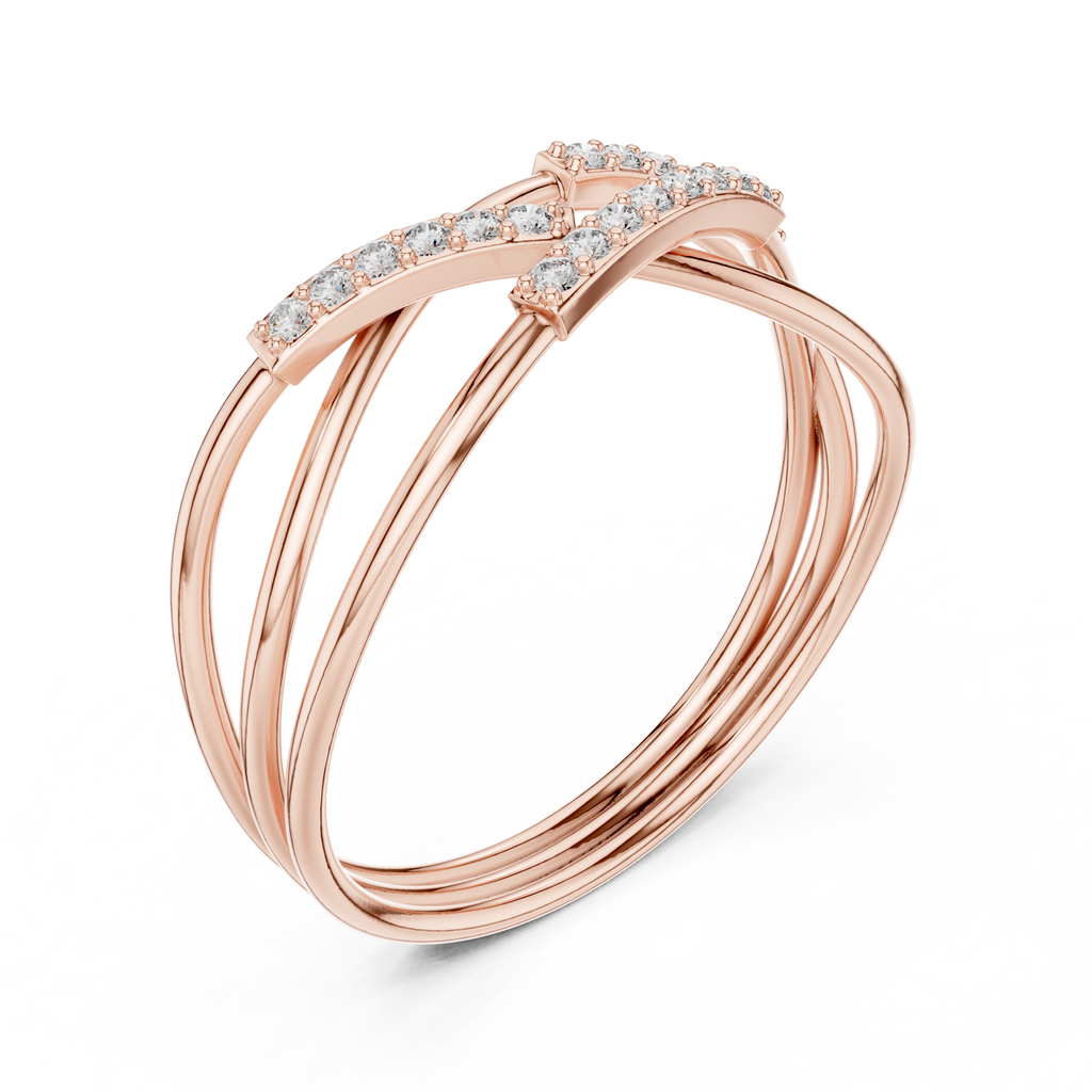 Double Row Diamond Band Ring