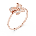 Diamond Heart Bow Ring