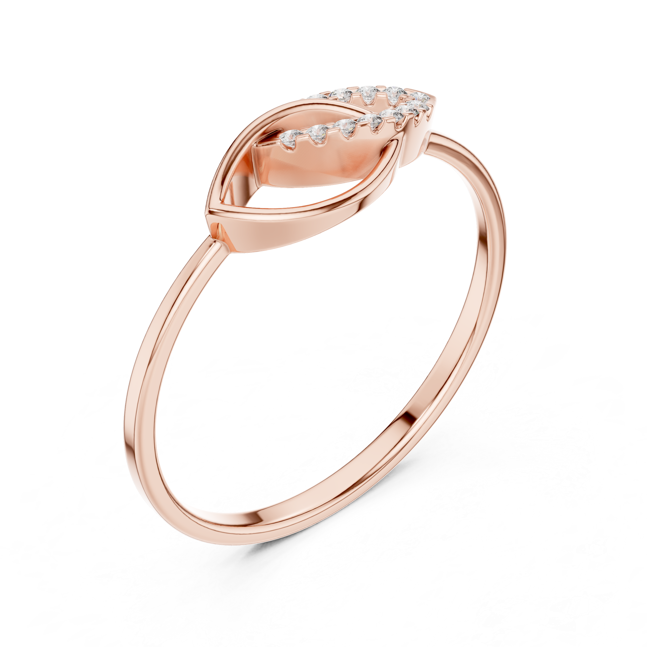 Marquise Twist Diamond Ring