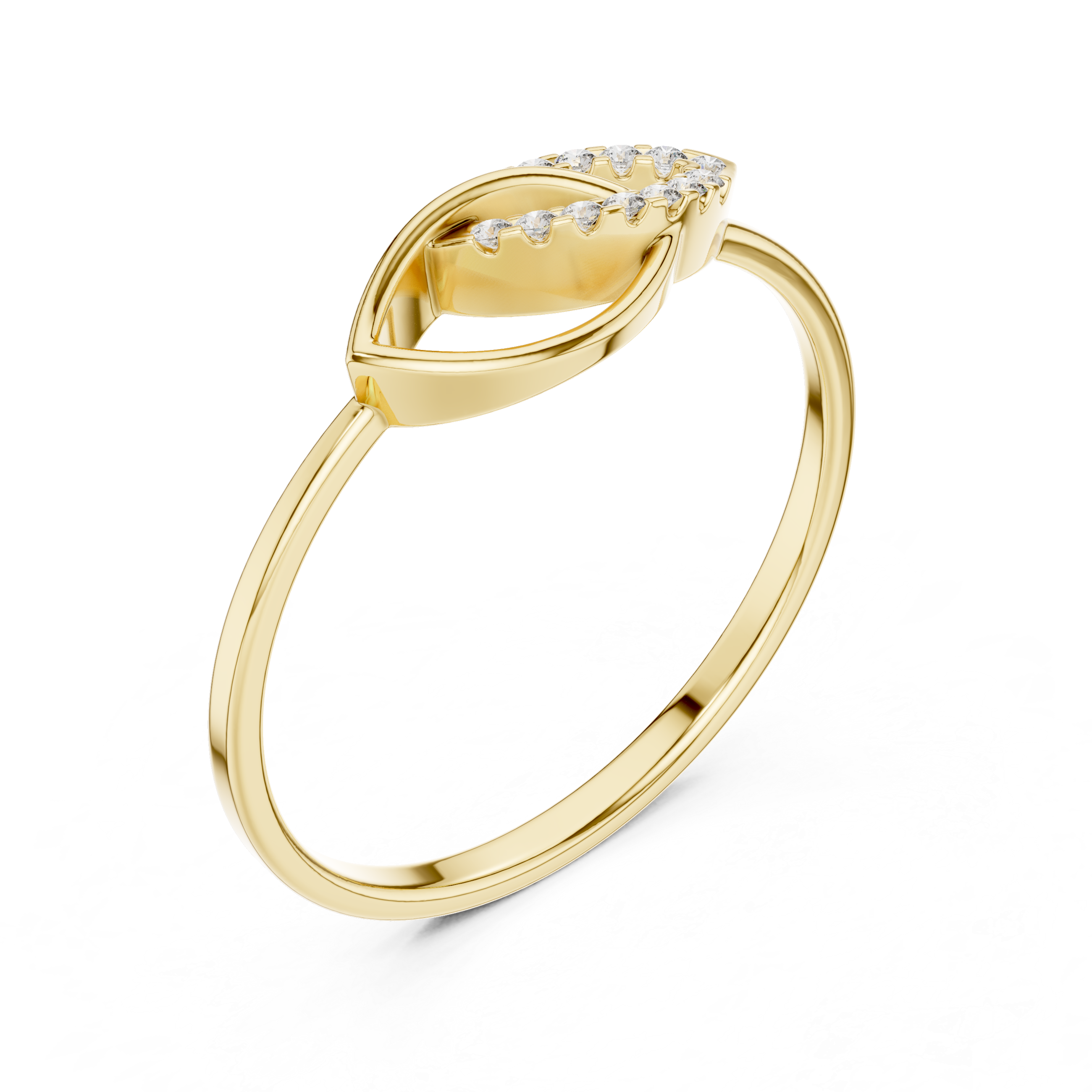 Marquise Twist Diamond Ring
