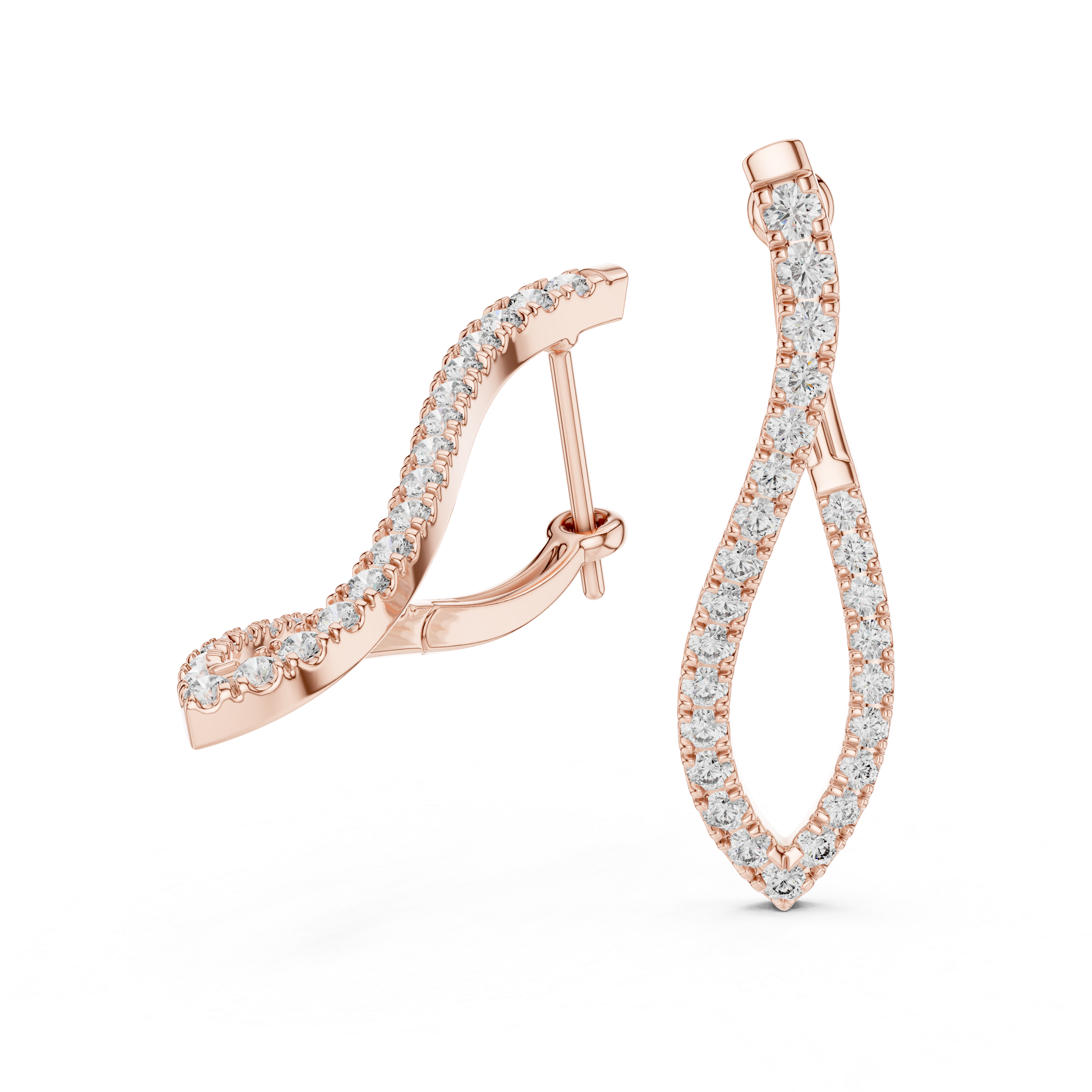 Lab Grown Diamond Marquise Hoop Earrings