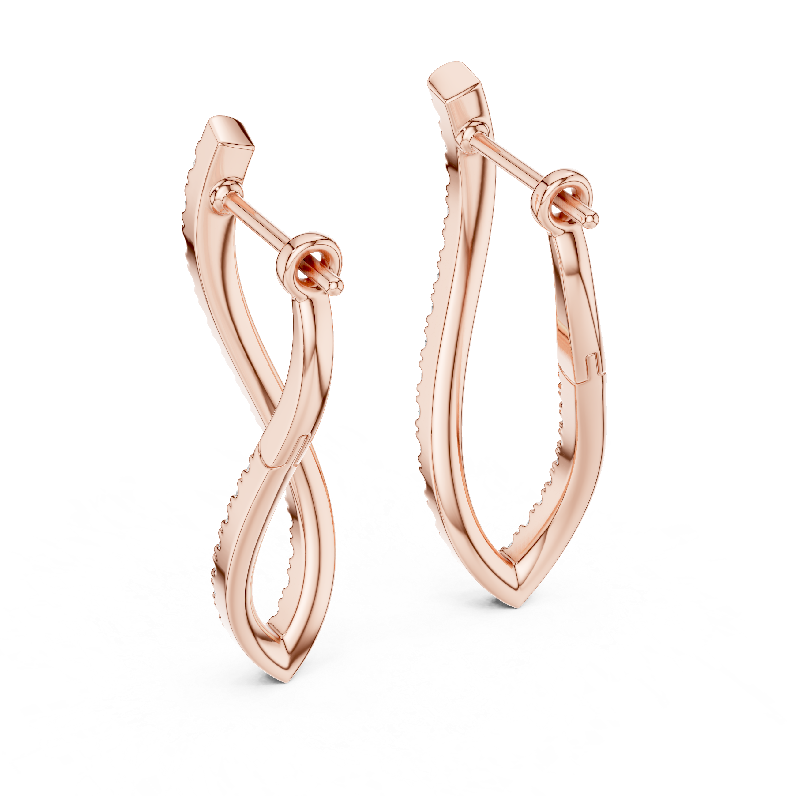 Lab Grown Diamond Marquise Hoop Earrings