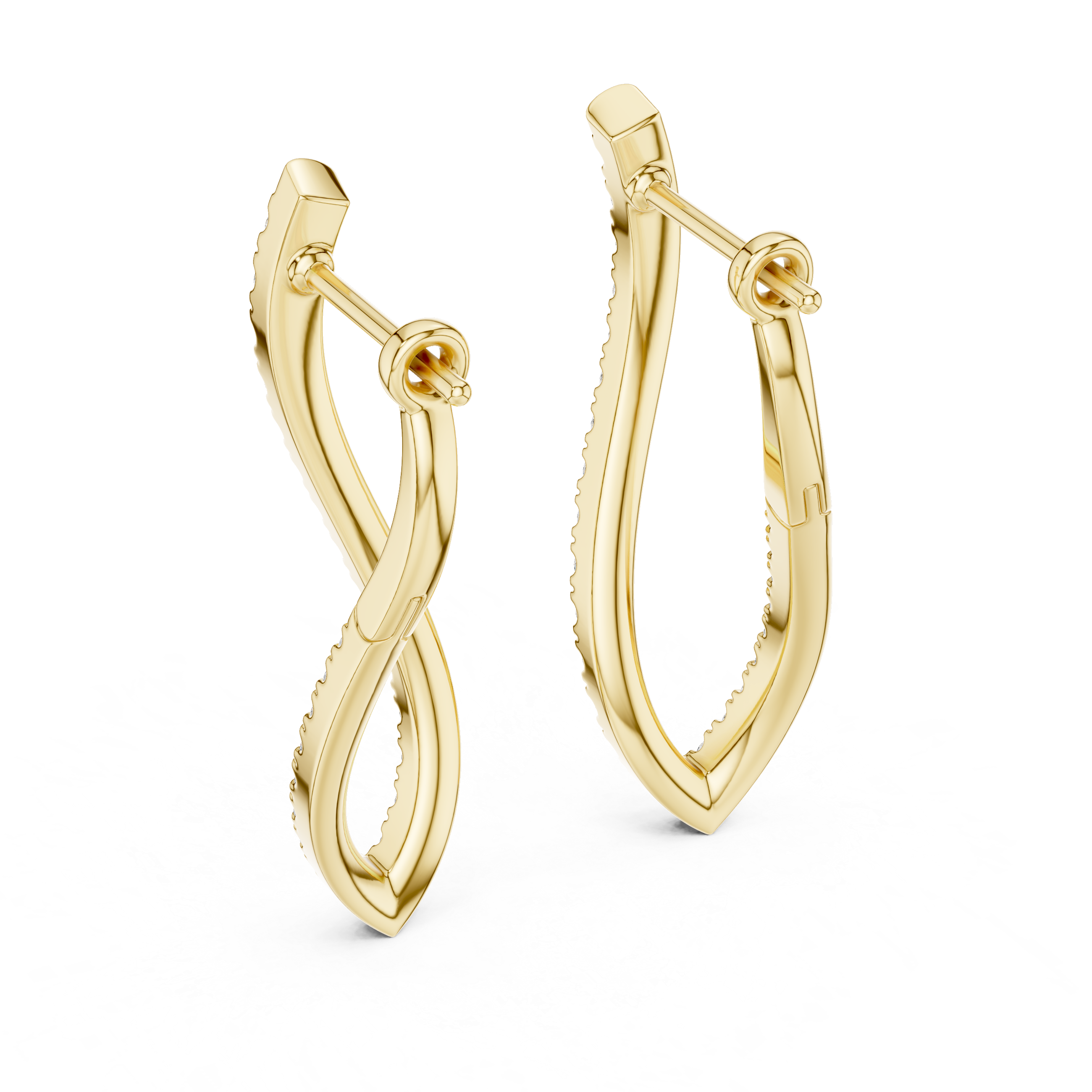 Lab Grown Diamond Marquise Hoop Earrings