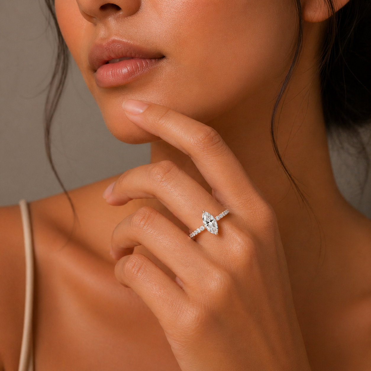 Marquise Diamond Engagement Ring