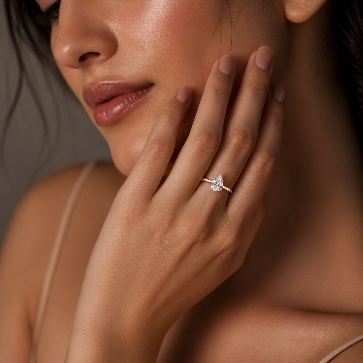 Pear Cut Solitaire Ring