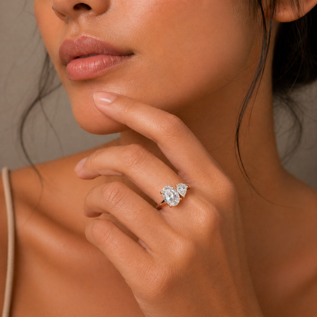 Dual Diamond Love Ring