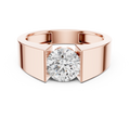Bold Crown Solitaire Ring