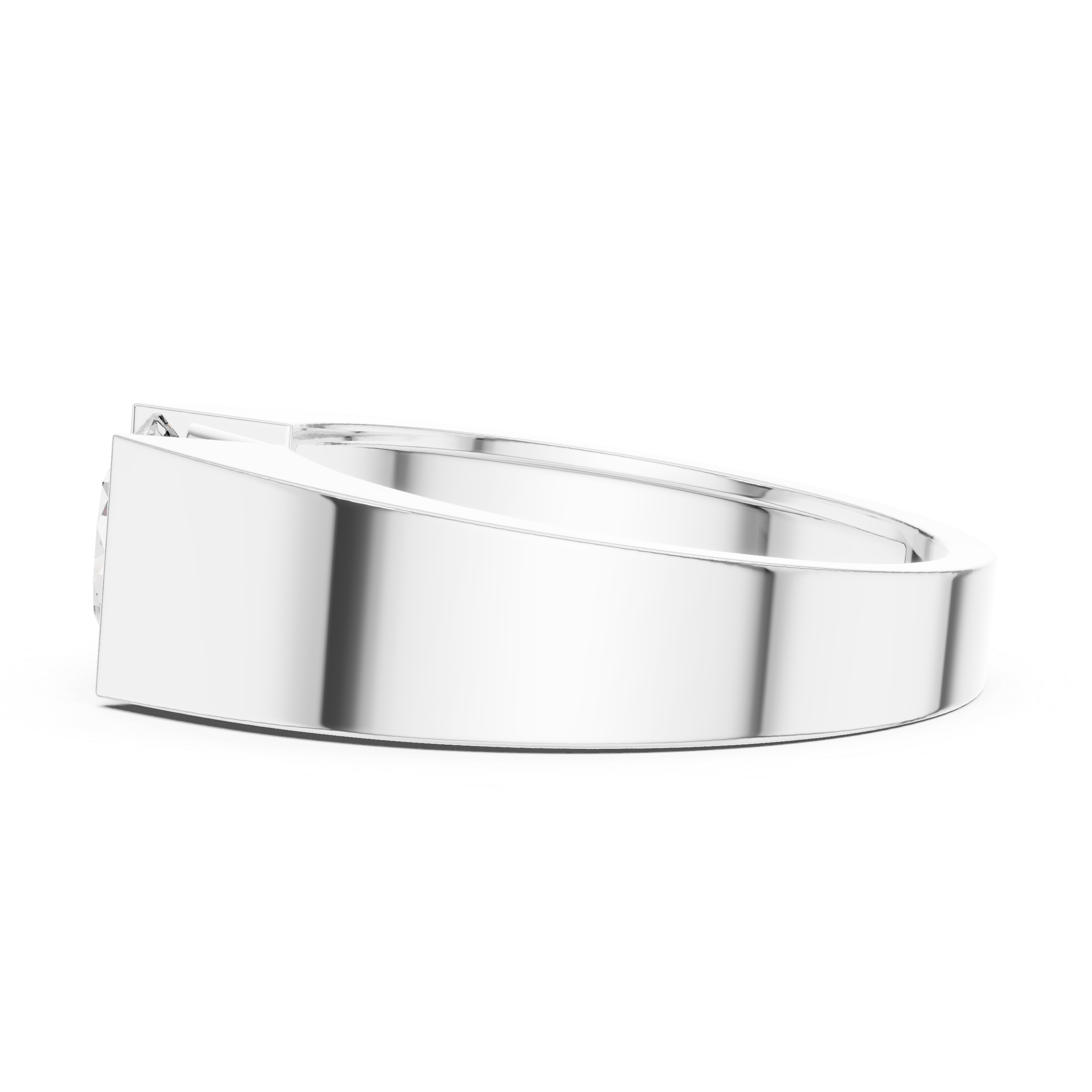Bold Crown Solitaire Ring