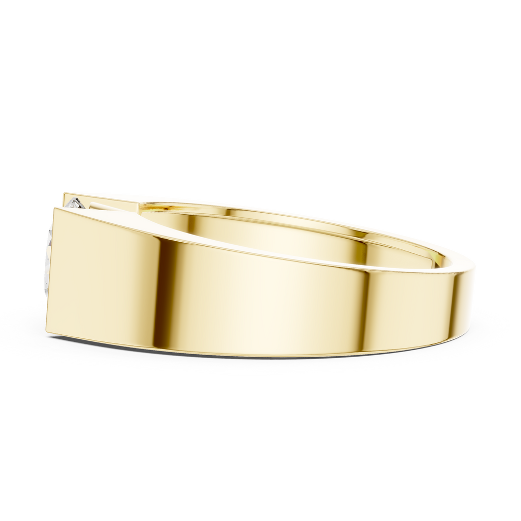Bold Crown Solitaire Ring