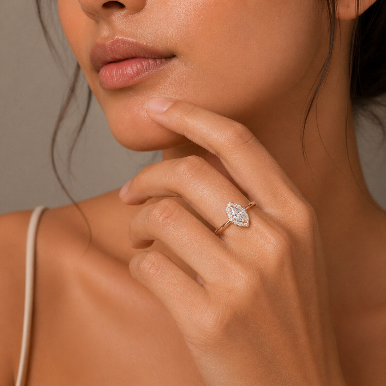 Royal Marquise Halo Ring