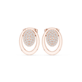 Oval Halo Diamond Stud Earrings