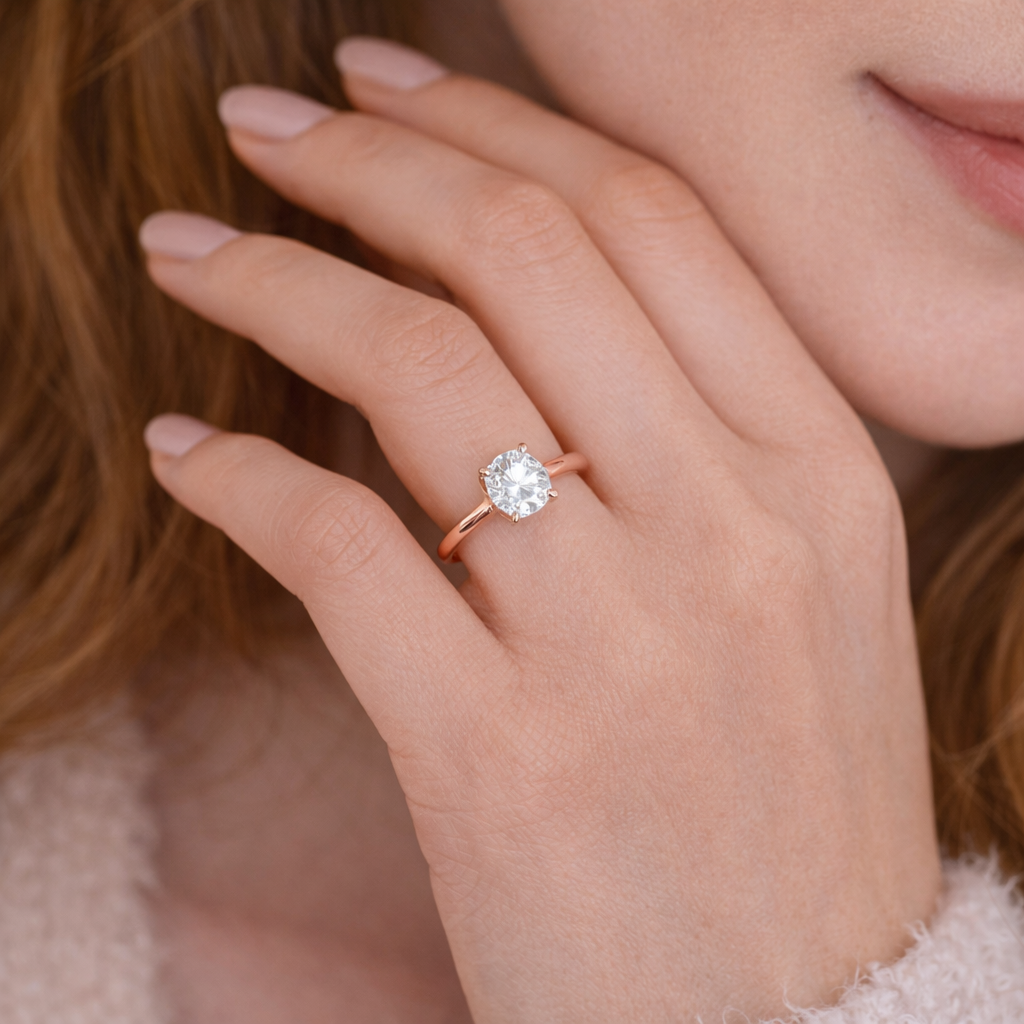 Cushion Cut Solitaire Diamond Ring