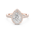 Pear Cut Halo Diamond Ring