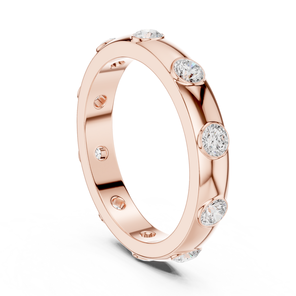 Bezel Set Diamond Band Ring