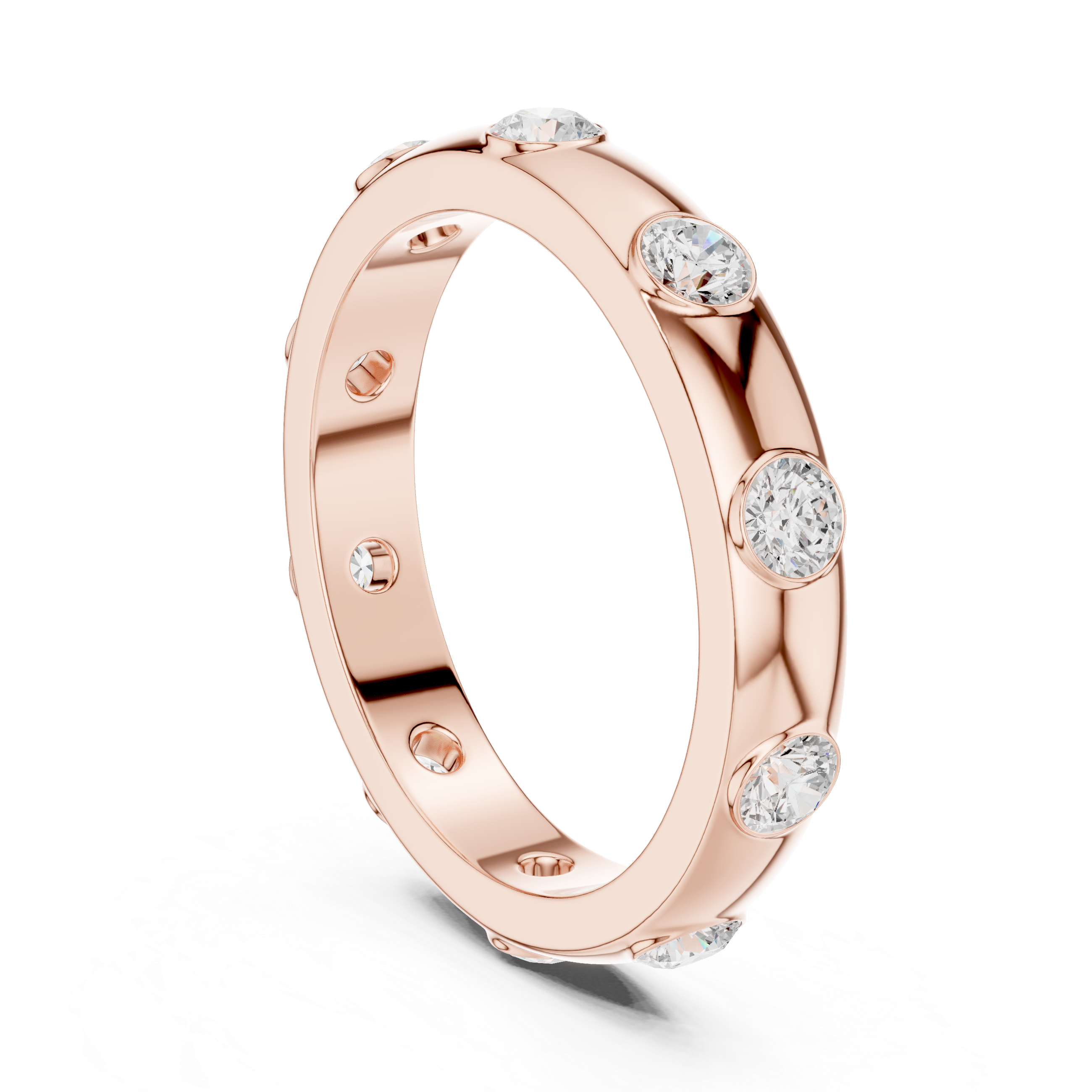 Bezel Set Diamond Band Ring