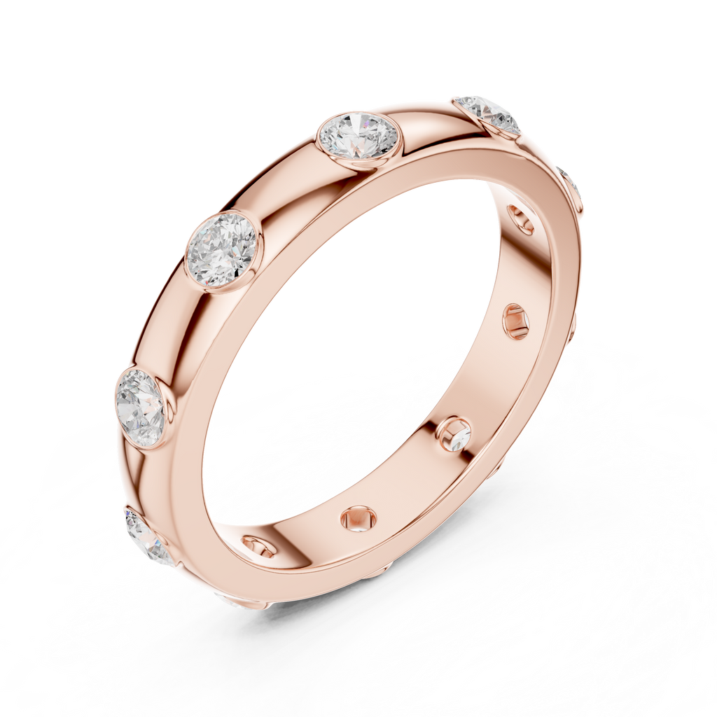 Bezel Set Diamond Band Ring