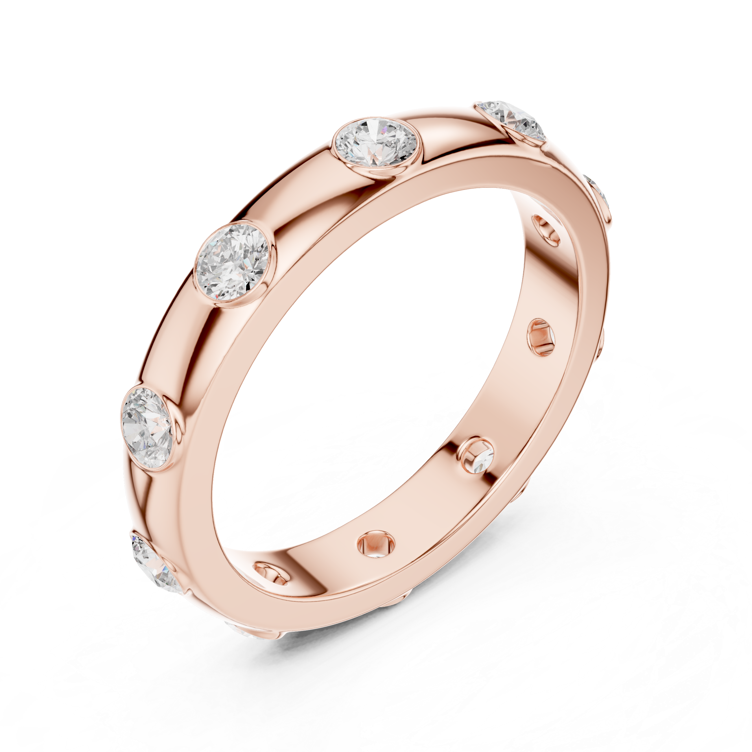 Bezel Set Diamond Band Ring